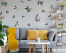 Tangerines in Greens Wall Decal - Leaves Modern Wall Art